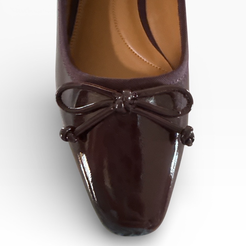 Talbots New Burgundy Patent Leather Heels Size 8M - Picture 6 of 7